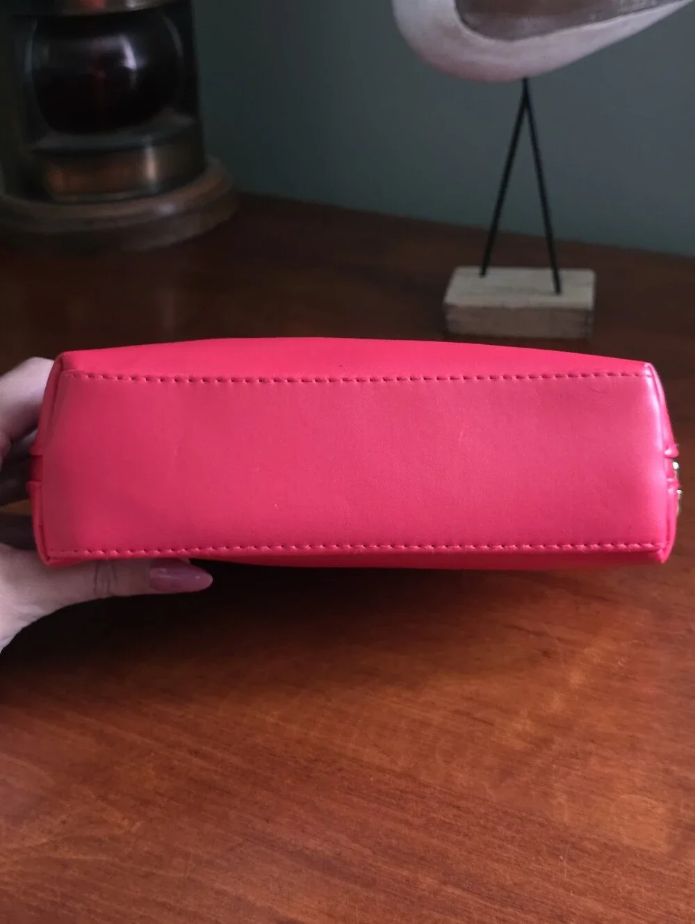 Ferragamo Parfums Cherry Red Cosmetic Makeup Bag Travel Case Pouch